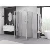 Mexen Exo-3S cabine de douche à 3 parois pliable 100 x 100 cm, transparent, chromé - 816-100-100-01-00-3S