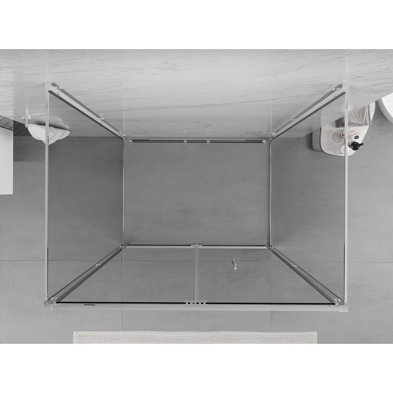 Mexen Exo-F 3S cabine de douche à 3 parois pliante 100 x 90 cm, transparent, chrome - 816-100-090-01-00-3S