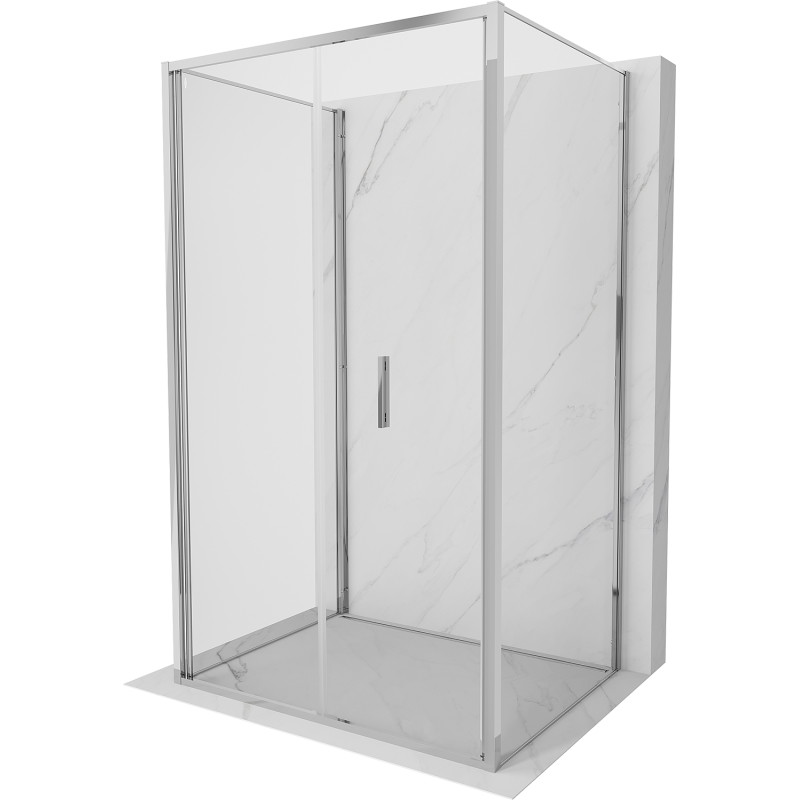 Mexen Exo-F 3S cabine de douche pliante 3 parois 90 x 100 cm, transparent, chrome - 816-090-100-01-00-3S