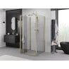 Mexen Exo-3S cabine de douche pliante 3 parois 75 x 75 cm, transparent, or - 816-075-075-50-00-3S