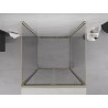 Mexen Exo-F 3S cabine de douche 3 parois pliable 85 x 85 cm, transparent, or - 816-085-085-50-00-3S