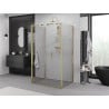 Mexen Exo-3S cabine de douche pliable 3 côtés 120 x 70 cm, transparent, or - 816-120-070-50-00-3S