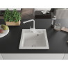 Mexen Vito évier en granit 1 cuve avec robinet de cuisine Rita, blanc - 6503-20-670300-20