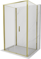 Mexen Exo-F 3S cabine de douche pliante 3 côtés 110 x 80 cm, transparent, doré - 816-110-080-50-00-3S