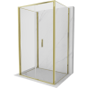 Mexen Exo-3S cabine de douche 3 parois pliable 90 x 85 cm, transparent, or - 816-090-085-50-00-3S