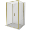 Mexen Exo-F 3S cabine de douche pliante à 3 parois 100 x 90 cm, transparent, or - 816-100-090-50-00-3S