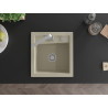 Mexen Vito Évier en granit 1 bac avec robinet de cuisine Rita, beige - 6503-69-670300-00