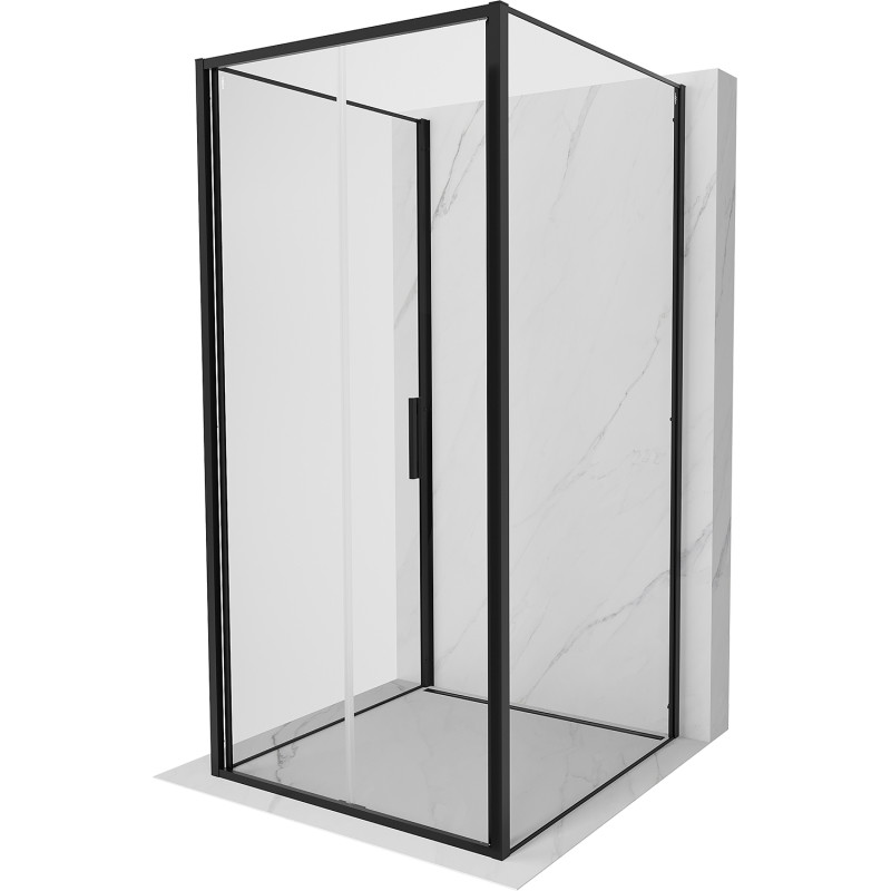 Mexen Exo-F 3S cabine de douche 3 parois pliable 70 x 70 cm, transparent, noir - 816-070-070-70-00-3S