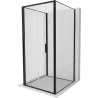 Mexen Exo-3S cabine de douche pliable 3 parois 70 x 70 cm, transparent, noir - 816-070-070-70-00-3S