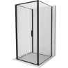 Mexen Exo-F 3S cabine de douche 3 parois pliable 70 x 70 cm, transparent, noir - 816-070-070-70-00-3S