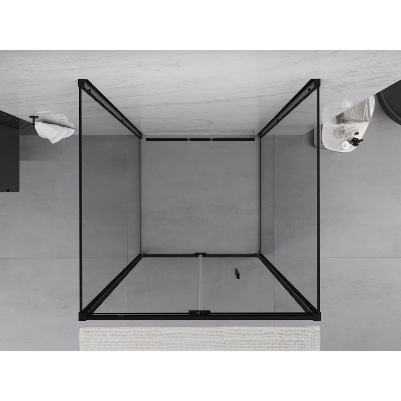 Mexen Exo-F 3S cabine de douche 3 parois pliable 70 x 70 cm, transparent, noir - 816-070-070-70-00-3S