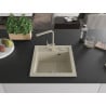 Mexen Vito évier en granit 1 bac avec mitigeur de cuisine Rita, beige - 6503-69-670300-69