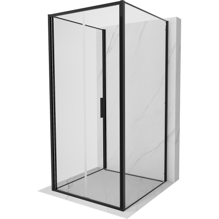 Mexen Exo-F 3S cabine de douche 3 parois pliante 110 x 110 cm, transparent, noir - 816-110-110-70-00-3S