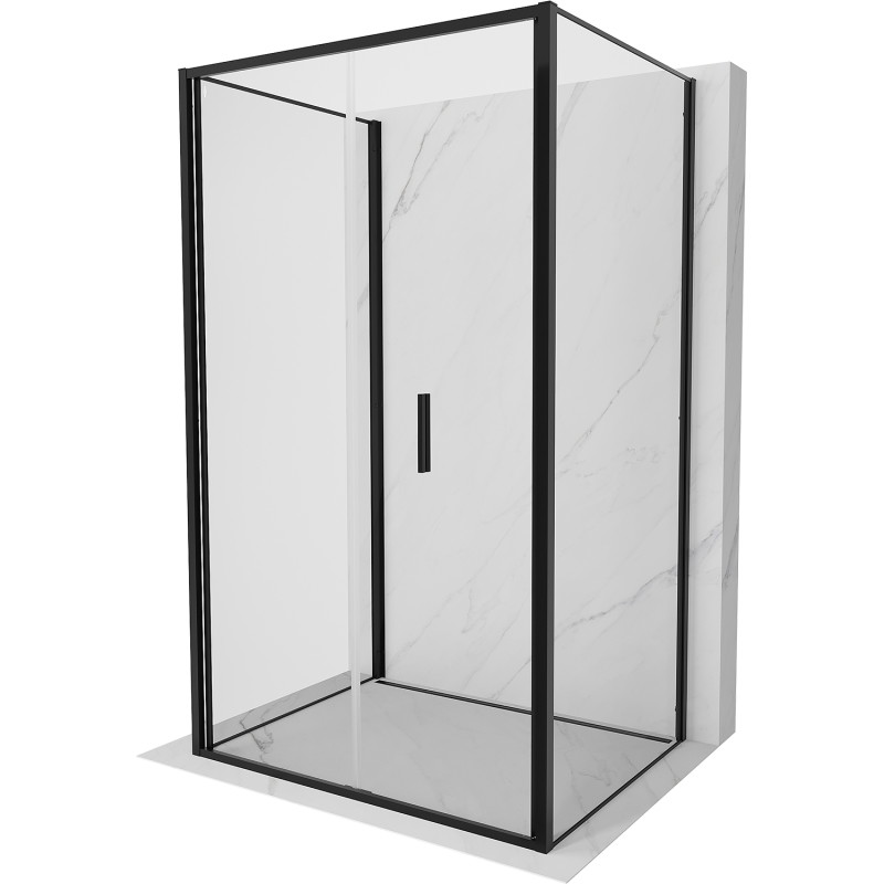 Mexen Exo-F 3S cabine de douche 3-côtés pliante 70 x 100 cm, transparente, noire - 816-070-100-70-00-3S