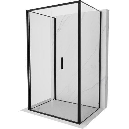 Mexen Exo-3S cabine de douche à 3 parois pliante 100 x 120 cm, transparente, noire - 816-100-120-70-00-3S