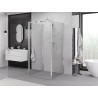 Mexen Exo-B 3S cabine de douche à 3 parois avec portes battantes 80 x 80 cm, transparent, chromé - 817-080-080-01-00-3S
