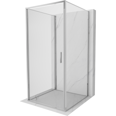 Mexen Exo-3S cabine de douche 3 parois battante 85 x 85 cm, transparent, chrome - 817-085-085-01-00-3S