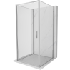 Mexen Exo-B 3S cabine de douche pivotante à 3 parois 85 x 85 cm, transparent, chrome - 817-085-085-01-00-3S