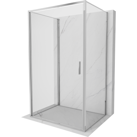 Mexen Exo-3S cabine de douche à 3 parois pivotante 100 x 85 cm, transparent, chrome - 817-100-085-01-00-3S