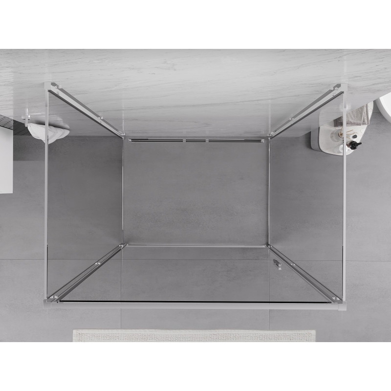 Mexen Exo-B 3S cabine de douche à 3 parois battante 100 x 90 cm, transparent, chromé - 817-100-090-01-00-3S