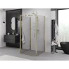 Mexen Exo-B 3S cabine de douche à 3 parois battante 70 x 70 cm, transparent, dorée - 817-070-070-50-00-3S