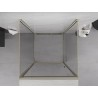 Mexen Exo-B 3S cabine de douche à 3 parois battante 70 x 70 cm, transparent, dorée - 817-070-070-50-00-3S