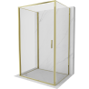 Mexen Exo-B 3S cabine de douche à 3 murs ouvrante 80 x 70 cm, transparent, or - 817-080-070-50-00-3S