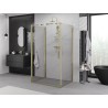 Mexen Exo-B 3S cabine de douche à 3 murs ouvrante 80 x 70 cm, transparent, or - 817-080-070-50-00-3S