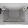Mexen Exo-B 3S cabine de douche à 3 murs ouvrante 80 x 70 cm, transparent, or - 817-080-070-50-00-3S