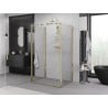 Mexen Exo-3S cabine de douche à 3 côtés battante 85 x 70 cm, transparente, or - 817-085-070-50-00-3S