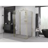 Mexen Exo-B 3S cabine de douche 3 parois battante 80 x 75 cm, transparent, or - 817-080-075-50-00-3S