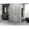 Mexen Exo-3S cabine de douche 3 parois pivotante 80 x 75 cm, transparente, or - 817-080-075-50-00-3S