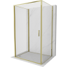 Mexen Exo-3S cabine de douche à 3 parois pivotante 100 x 95 cm, transparente, dorée - 817-100-095-50-00-3S