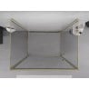 Mexen Exo-3S cabine de douche à 3 parois pivotante 100 x 95 cm, transparente, dorée - 817-100-095-50-00-3S