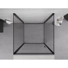 Mexen Exo-B 3S cabine de douche à 3 parois battante 75 x 75 cm, transparent, noir - 817-075-075-70-00-3S