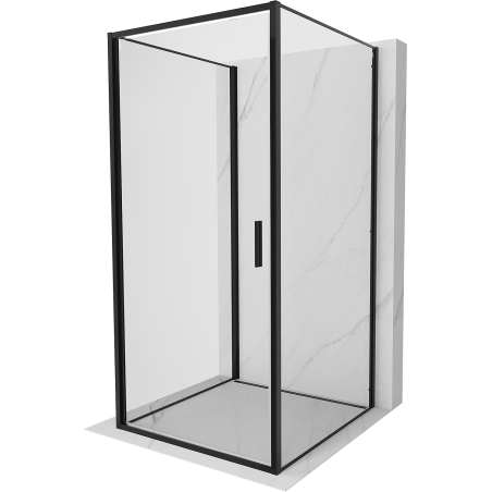 Mexen Exo-3S cabine de douche à 3 parois pivotante 85 x 85 cm, transparent, noir - 817-085-085-70-00-3S
