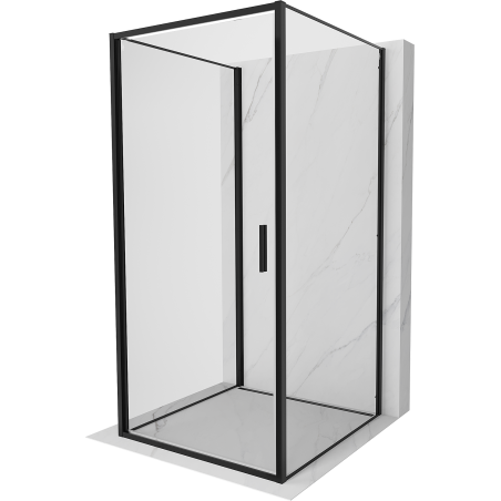 Mexen Exo-B 3S cabine de douche 3 parois pivotante 85 x 85 cm, transparente, noire - 817-085-085-70-00-3S