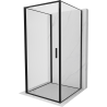 Mexen Exo-B 3S cabine de douche 3 parois pivotante 85 x 85 cm, transparente, noire - 817-085-085-70-00-3S