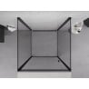 Mexen Exo-3S cabine de douche à 3 parois avec porte pivotante 95 x 95 cm, transparent, noir - 817-095-095-70-00-3S