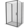 Mexen Exo-3S cabine de douche à 3 parois pivotante 90 x 85 cm, transparente, noire - 817-090-085-70-00-3S