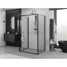 Mexen Exo-B 3S cabine de douche à 3 parois pivotante 75 x 120 cm, transparente, noire - 817-075-120-70-00-3S