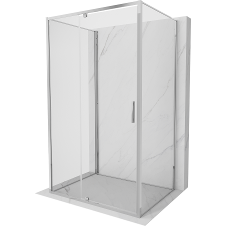 Mexen Exo-R 3S cabine de douche 3 parois pivotante 150 x 85 cm, transparent, chromé - 819-150-085-01-00-3S