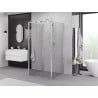 Mexen Exo-3S cabine de douche à 3 parois à charnière 90 x 90 cm, transparente, chromée - 819-090-090-01-00-3S