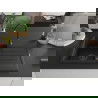 Mexen Bruno évier en granit à 1 cuve avec égouttoir 795 x 495 mm, Noir/ Argent métallique, siphon Noir - 6513791010-73-B