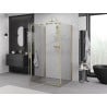 Mexen Exo-R 3S cabine de douche 3-parois pivotante 140 x 85 cm, transparente, dorée - 819-140-085-50-00-3S