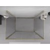 Mexen Exo-R 3S cabine de douche 3-parois pivotante 140 x 85 cm, transparente, dorée - 819-140-085-50-00-3S
