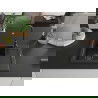 Mexen Enzo évier en granit à 1 cuve avec égouttoir 576 x 465 mm, Noir/ Argent métallique, siphon Noir - 6506571005-73-B