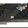 Mexen Enzo évier en granit à 1 cuve avec égouttoir 576 x 465 mm, Noir/ Argent métallique, siphon Noir - 6506571005-73-B