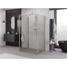 Mexen Exo-R 3S cabine de douche 3 parois pivotante 135 x 100 cm, transparent, or - 819-135-100-50-00-3S