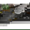 Mexen Matias évier en granit 1,5 bac avec égouttoir 900 x 505 mm, noir/argent métallique, siphon doré - 6502901505-73-G